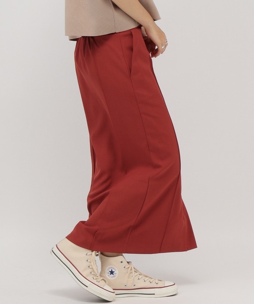 saloon（サルーン）の「SALOON(サルーン)/ハイウエストピンタックスカート（スカート・レディース・オレンジ/ブラック/カーキ・S/M/MEDIUM/SMALL）」の15枚目の写真