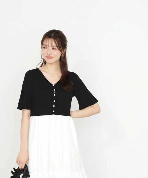 PROPORTION BODY DRESSING（プロポーションボディドレッシング）の「＜Ｅ＞パールショートカーディガン / 1213277700（ニット/セーター・レディース・ブラック/グレー/ピンク・FREE）」の9枚目の写真
