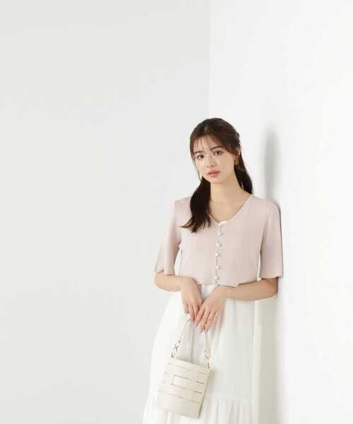 PROPORTION BODY DRESSING（プロポーションボディドレッシング）の「＜Ｅ＞パールショートカーディガン / 1213277700（ニット/セーター・レディース・ブラック/グレー/ピンク・FREE）」の11枚目の写真