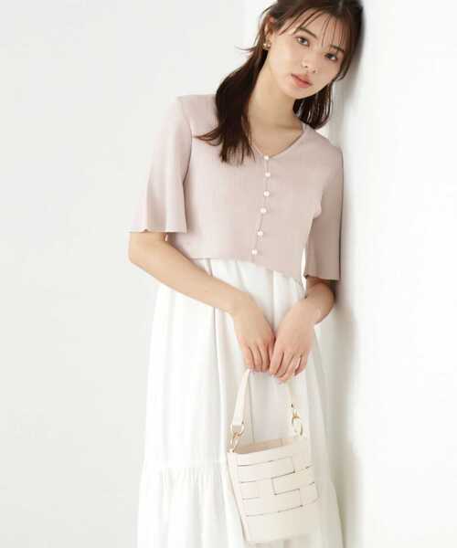 PROPORTION BODY DRESSING（プロポーションボディドレッシング）の「＜Ｅ＞パールショートカーディガン / 1213277700（ニット/セーター・レディース・ブラック/グレー/ピンク・FREE）」の7枚目の写真