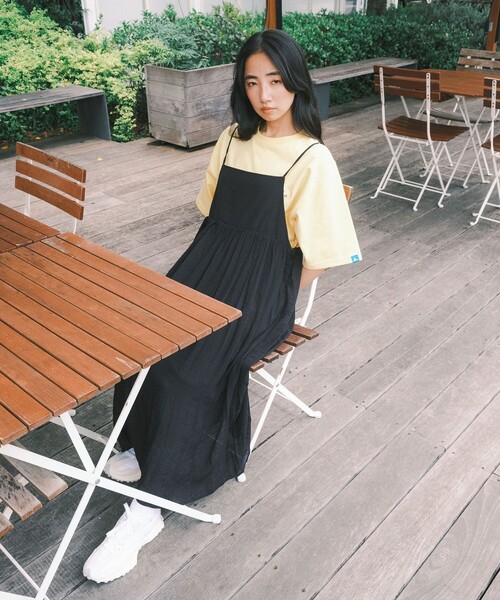 SHARE PARK（シェアパーク）の「スラブキャミワンピース（ドレス・レディース・ブラック系・MEDIUM）」の4枚目の写真