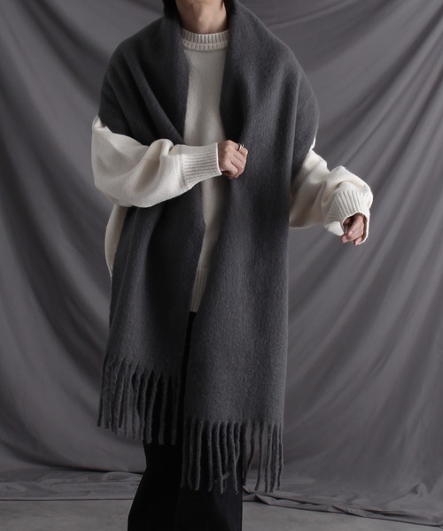 welise/ウェライズ】リッチボリュームシャギー大判マフラー（マフラー