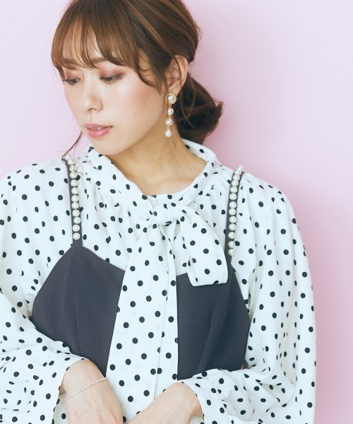 marun(マルン)の「<大きいサイズ> 肩ひもパール調パーツ付きキャミワンピース marun(ワンピース・レディース・ダークネイビー/ピンク/ベージュ・3L/4L/5L/L/LL)」の18枚目の写真