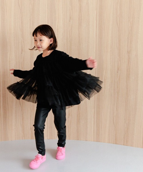 LOWRYS FARM（ローリーズファーム）の「チュールドッキングプルオーバー　978038（Tシャツ/カットソー・キッズ・ブラック/レッド/ホワイト・110cm/120cm/130cm/140cm/150cm）」の11枚目の写真