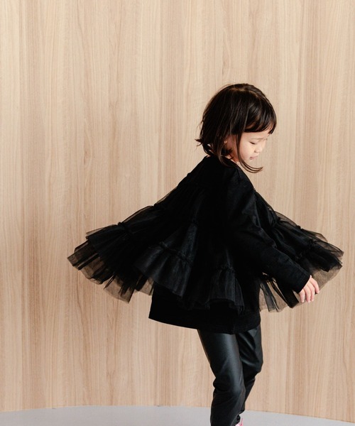 LOWRYS FARM（ローリーズファーム）の「チュールドッキングプルオーバー　978038（Tシャツ/カットソー・キッズ・ブラック/レッド/ホワイト・110cm/120cm/130cm/140cm/150cm）」の9枚目の写真