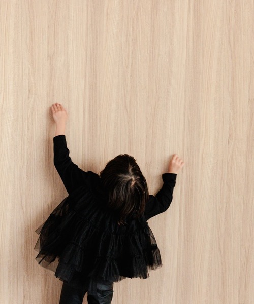 LOWRYS FARM（ローリーズファーム）の「チュールドッキングプルオーバー　978038（Tシャツ/カットソー・キッズ・ブラック/レッド/ホワイト・110cm/120cm/130cm/140cm/150cm）」の5枚目の写真