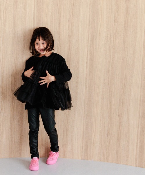 LOWRYS FARM（ローリーズファーム）の「チュールドッキングプルオーバー　978038（Tシャツ/カットソー・キッズ・ブラック/レッド/ホワイト・110cm/120cm/130cm/140cm/150cm）」の8枚目の写真