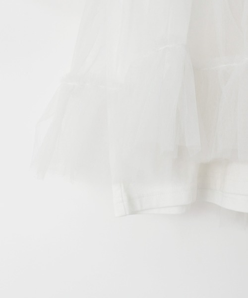 LOWRYS FARM（ローリーズファーム）の「チュールドッキングプルオーバー　978038（Tシャツ/カットソー・キッズ・ブラック/レッド/ホワイト・110cm/120cm/130cm/140cm/150cm）」の17枚目の写真