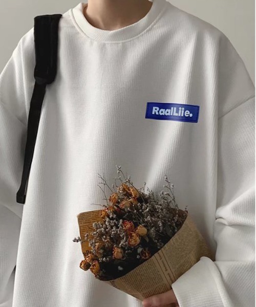 NEW GENTLEMAN(ニュージェントルマン)の「ハレイワサーマル オーバーサイズ カットソー ロンT(Tシャツ/カットソー・メンズ・グレー/ブラック/ホワイト/ブルー・M/L/XL)」の18枚目の写真