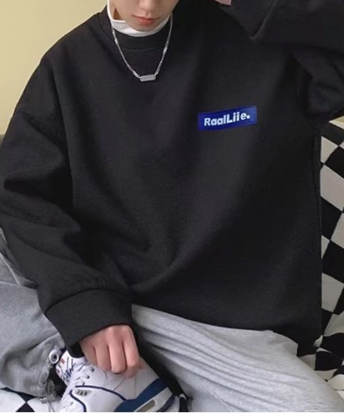 NEW GENTLEMAN(ニュージェントルマン)の「ハレイワサーマル オーバーサイズ カットソー ロンT(Tシャツ/カットソー・メンズ・グレー/ブラック/ホワイト/ブルー・M/L/XL)」の10枚目の写真