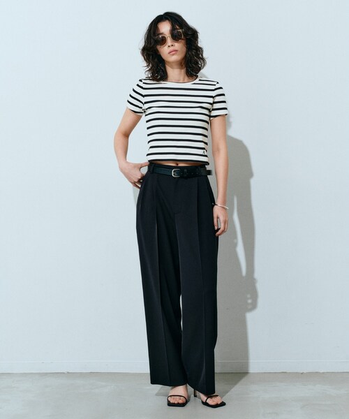 CODE A（コードエー）の「open back mini tops（Tシャツ/カットソー・レディース・ブラック系2・00）」の4枚目の写真