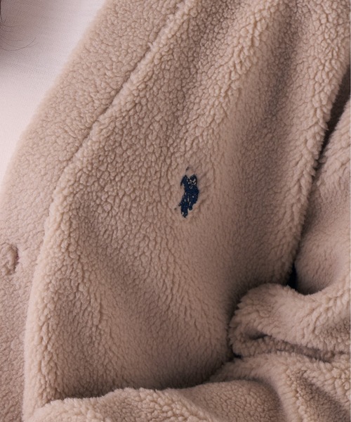 U.S. POLO ASSN.（ユーエスポロアッスン）の「U.S. POLO ASSN. ボアフリースカーディガン PLM33313（カーディガン/ボレロ・レディース・ベージュ/ネイビー/ブラック・M）」の8枚目の写真