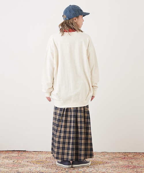 CUBE SUGAR（キューブシュガー）の「ミニ裏毛スウェットVネックカーディガン（カーディガン/ボレロ・レディース・グリーン/スミクロ/オレンジ/オートミール・M）」の14枚目の写真