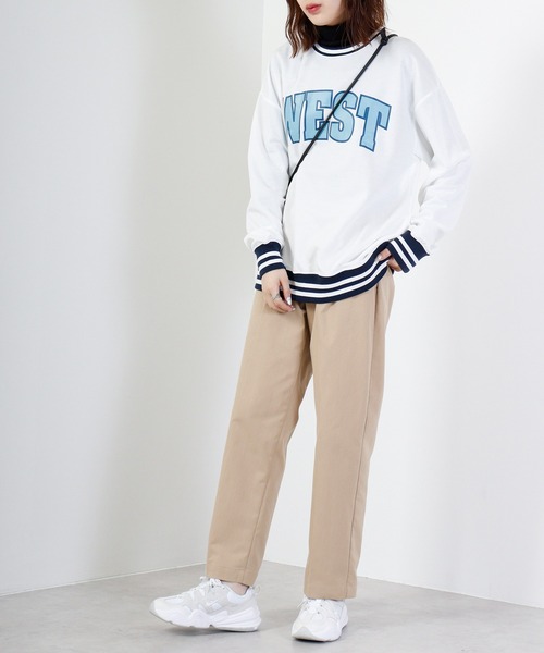 FUNALIVE(ファンアライブ)の「Print line rib Sweat / アメカジ プリント ラインリブスウェットトレーナー unisex(スウェット・メンズ・グレー系/杢グレー/チャコール/ベージュ/ネイビー/グリーン/ブラック/ホワイト・L/M/XL)」の12枚目の写真