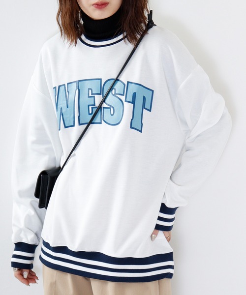 FUNALIVE(ファンアライブ)の「Print line rib Sweat / アメカジ プリント ラインリブスウェットトレーナー unisex(スウェット・メンズ・グレー系/杢グレー/チャコール/ベージュ/ネイビー/グリーン/ブラック/ホワイト・L/M/XL)」の9枚目の写真