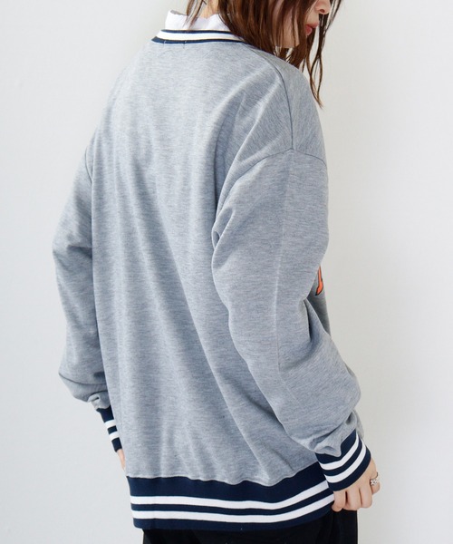 FUNALIVE(ファンアライブ)の「Print line rib Sweat / アメカジ プリント ラインリブスウェットトレーナー unisex(スウェット・メンズ・グレー系/杢グレー/チャコール/ベージュ/ネイビー/グリーン/ブラック/ホワイト・L/M/XL)」の20枚目の写真