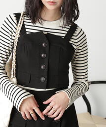 FREE'S MART | ◆＜セットアップ対応＞フロントボタン２ＷＡＹビスチェ(ベスト)