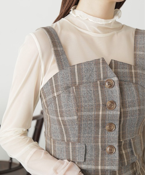 FREE'S MART（フリーズマート）の「◆＜セットアップ対応＞フロントボタン２ＷＡＹビスチェ（ベスト・レディース・ブラウン/グレー系その他/ブラック/ブラウン系その他・FREE）」の10枚目の写真