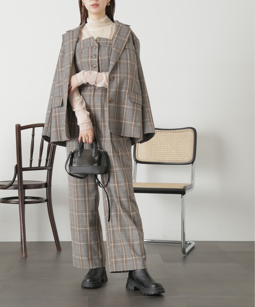 FREE'S MART（フリーズマート）の「◆＜セットアップ対応＞フロントボタン２ＷＡＹビスチェ（ベスト・レディース・ブラウン/グレー系その他/ブラック/ブラウン系その他・FREE）」の16枚目の写真