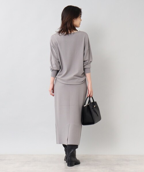 【★未使用品】UNTITLED ヴィーナスレーヨンニットタイトスカート М UNTITLED（アンタイトル）の「◇【セットアップ可能／洗える