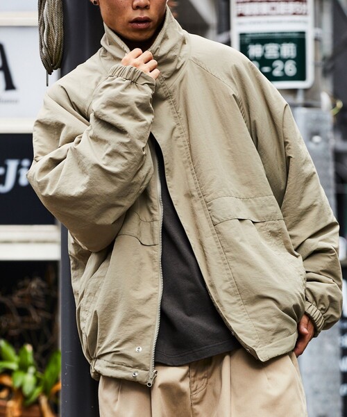 FREAK'S STORE(フリークスストア)の「限定展開 ビッグシルエット ナイロン フリース リバーシブル スタンドカラーブルゾン(ブルゾン・メンズ・ブラック/ベージュ/ネイビー/オリーブ/チャコールグレー/キャメル・SMALL/MEDIUM/LARGE)」の16枚目の写真