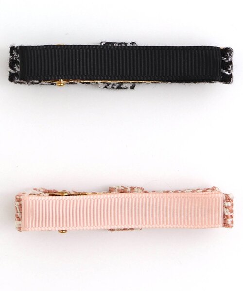 apres les cours（アプレレクール）の「ツイードリボンヘアクリップセット（ヘアピン・キッズ・ブラック/ブラウン・FREE）」の8枚目の写真