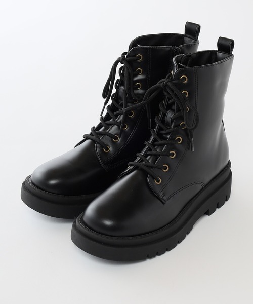 Honeys（ハニーズ）の「厚底レースアップブーツ（ブーツ・レディース・ブラック系その他2/ブラック系その他・M/L/LL/S）」の13枚目の写真