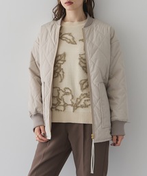 YECCA VECCA | キルティングミドル丈コート(ノーカラーコート)