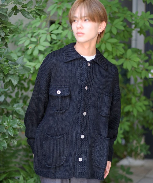 SPINNS(スピンズ)の「【M,L2サイズ展開◎ユニセックスで着用可能】ニットカバーオール(カバーオール・メンズ・ベージュ/ブルー/ブラック・L/M)」の20枚目の写真