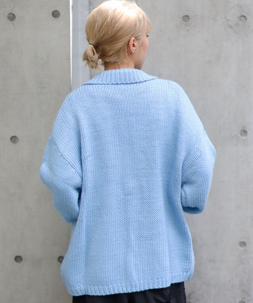 SPINNS(スピンズ)の「【M,L2サイズ展開◎ユニセックスで着用可能】ニットカバーオール(カバーオール・メンズ・ベージュ/ブルー/ブラック・L/M)」の6枚目の写真