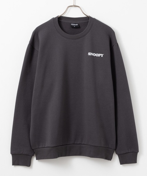 PEANUTS(ピーナッツ)の「PEANUTS SNOOPY 発泡プリントトレーナー(スウェット・メンズ・スミクロ/ベージュ・M/L/XL)」の3枚目の写真