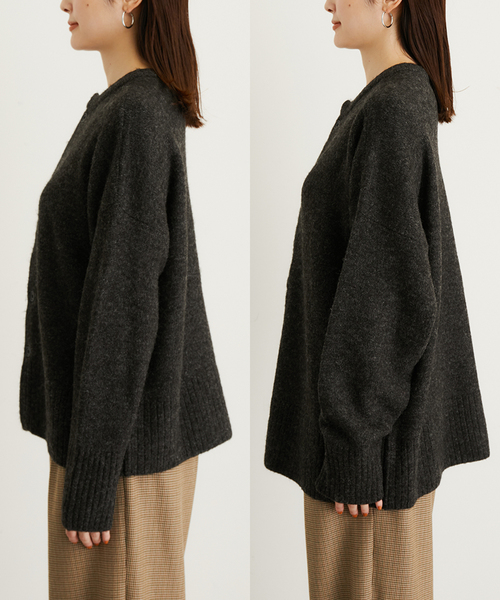 le cercle ADAM ET ROPE'(ルセルクルアダムエロペ)の「エラスティック2Wayニットカーディガン(カーディガン/ボレロ・レディース・サックスブルー/チャコールグレー/イエロー系その他2/ベージュ系その他2・M/L)」の17枚目の写真