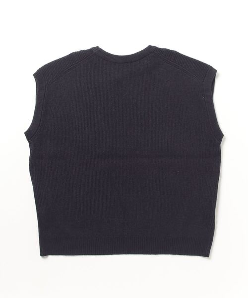 TOKYO SHIRTS（トウキョウシャツ）の「ケーブル柄　ニットベスト（ベスト・レディース・杢グレー/ネイビー/モカ・M/L）」の7枚目の写真