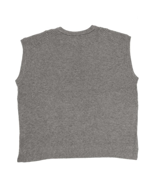 TOKYO SHIRTS（トウキョウシャツ）の「ケーブル柄　ニットベスト（ベスト・レディース・杢グレー/ネイビー/モカ・M/L）」の4枚目の写真