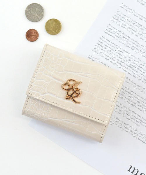 ALTROSE（アルトローズ）の「三つ折り財布 ミニウォレット ボックスコイン クロコ ミニ財布 ジョアンナ（財布・レディース・ピンク/ホワイト/ブラック・FREE）」の6枚目の写真