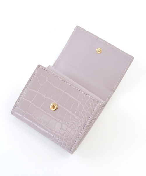 ALTROSE（アルトローズ）の「三つ折り財布 ミニウォレット ボックスコイン クロコ ミニ財布 ジョアンナ（財布・レディース・ピンク/ホワイト/ブラック・FREE）」の14枚目の写真