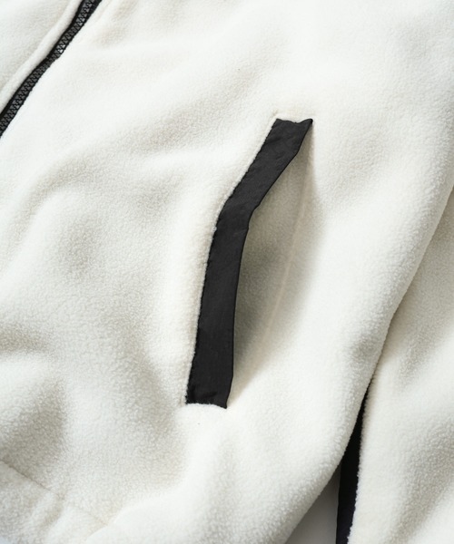 GERRY(ジェリー)の「【GERRY】 ワンポイント ロゴ刺繍 フリース ジャケット(ブルゾン・メンズ・ベージュ/アイボリー/ブラック/グレー・MEDIUM/LARGE/X-LARGE)」の10枚目の写真