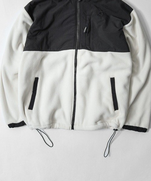 GERRY(ジェリー)の「【GERRY】 ワンポイント ロゴ刺繍 フリース ジャケット(ブルゾン・メンズ・ベージュ/アイボリー/ブラック/グレー・MEDIUM/LARGE/X-LARGE)」の12枚目の写真