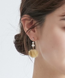 ファー×パールピアス