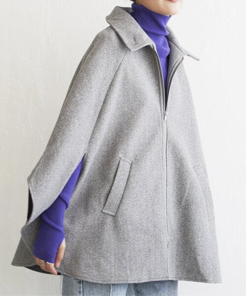 VENCEEXCHANGE（ヴァンスエクスチェンジ）の「フェイクウールポンチョコート（ポンチョ・レディース・ブラウン/ブラック/グレー・FREE）」の17枚目の写真