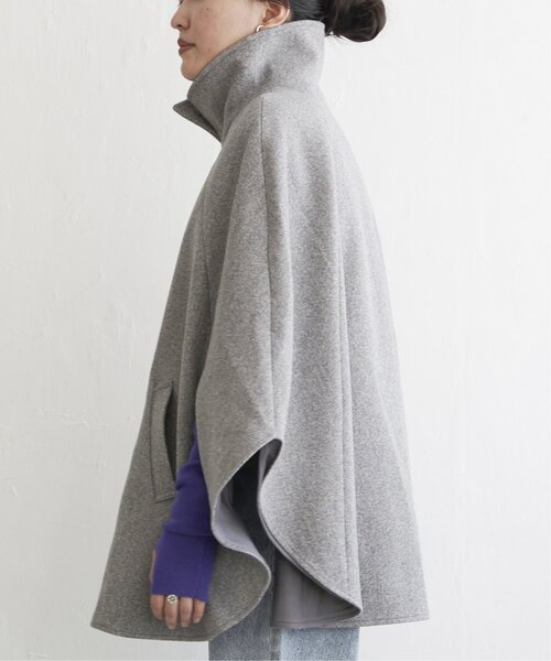 VENCEEXCHANGE（ヴァンスエクスチェンジ）の「フェイクウールポンチョコート（ポンチョ・レディース・ブラウン/ブラック/グレー・FREE）」の18枚目の写真