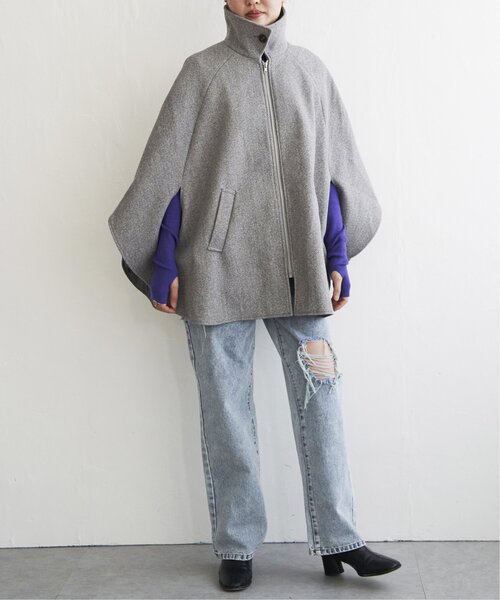 VENCEEXCHANGE（ヴァンスエクスチェンジ）の「フェイクウールポンチョコート（ポンチョ・レディース・ブラウン/ブラック/グレー・FREE）」の20枚目の写真