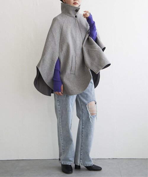 VENCEEXCHANGE（ヴァンスエクスチェンジ）の「フェイクウールポンチョコート（ポンチョ・レディース・ブラウン/ブラック/グレー・FREE）」の21枚目の写真