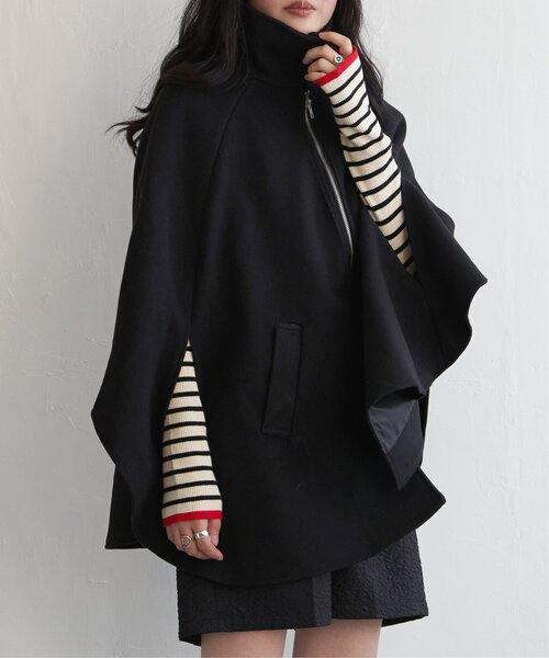 VENCEEXCHANGE（ヴァンスエクスチェンジ）の「フェイクウールポンチョコート（ポンチョ・レディース・ブラウン/ブラック/グレー・FREE）」の22枚目の写真