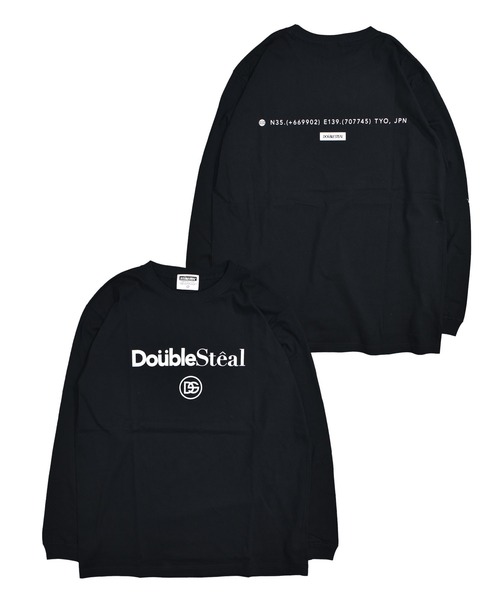 DOUBLE STEAL(ダブルスティール)の「DS & サークルロゴ 長袖Tシャツ(Tシャツ/カットソー・メンズ・ブラック/ライトグリーン/ホワイト・MEDIUM/LARGE/X-LARGE)」の1枚目の写真