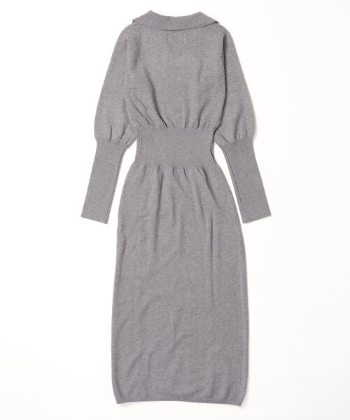 WONEM（ウォンエム）の「オープンカラーブラウジングニットロングワンピース（ワンピース・レディース・カーキ/グレー・FREE）」の14枚目の写真