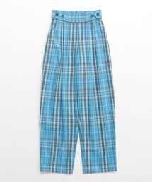 チェック　バルーンパンツ　pasapas CAMBIO(カンビオ)】Silky Stripe Denim Balloon Pants バルーン