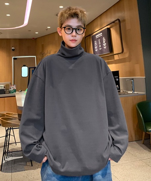 MGV（エムジーヴィー）の「タートルネックロングカットソー（Tシャツ/カットソー・メンズ・ブラック/ホワイト/グレー/アイボリー/ブラウン・X-LARGE/MEDIUM/LARGE）」の12枚目の写真