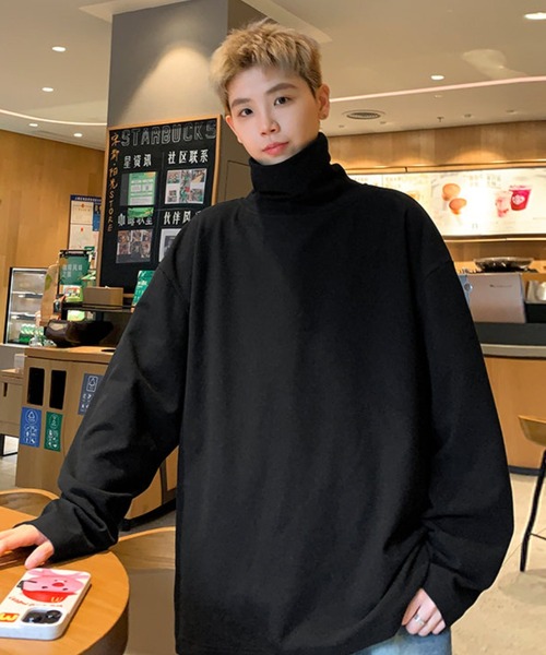 MGV（エムジーヴィー）の「タートルネックロングカットソー（Tシャツ/カットソー・メンズ・ブラック/ホワイト/グレー/アイボリー/ブラウン・X-LARGE/MEDIUM/LARGE）」の11枚目の写真