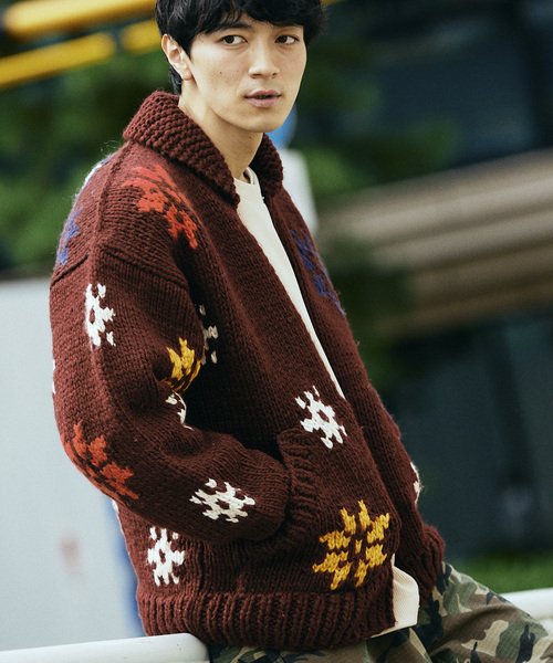 JOURNAL STANDARD relume（ジャーナルスタンダード　レリューム）の「【FROSTPROOF / フロストプルーフ】別注 POLAR BEAR  カーディガン（カーディガン/ボレロ・メンズ・ボルドー/アイボリー・MEDIUM/LARGE）」の12枚目の写真